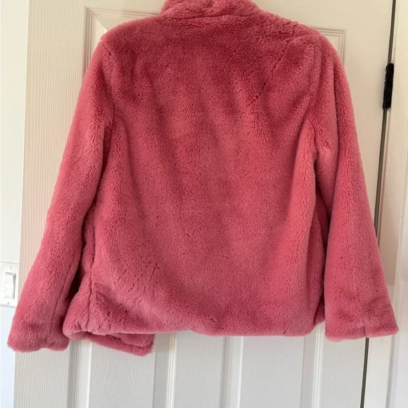Women's Pink Faux Fur Jacket - Picture 3 of 3